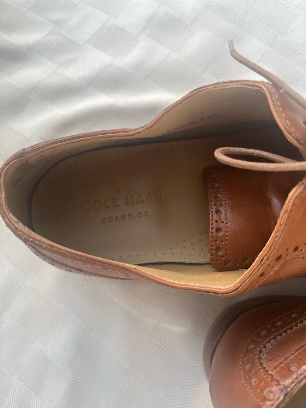 Cole Haan Men's Tan Leather Wingtip Oxfords
